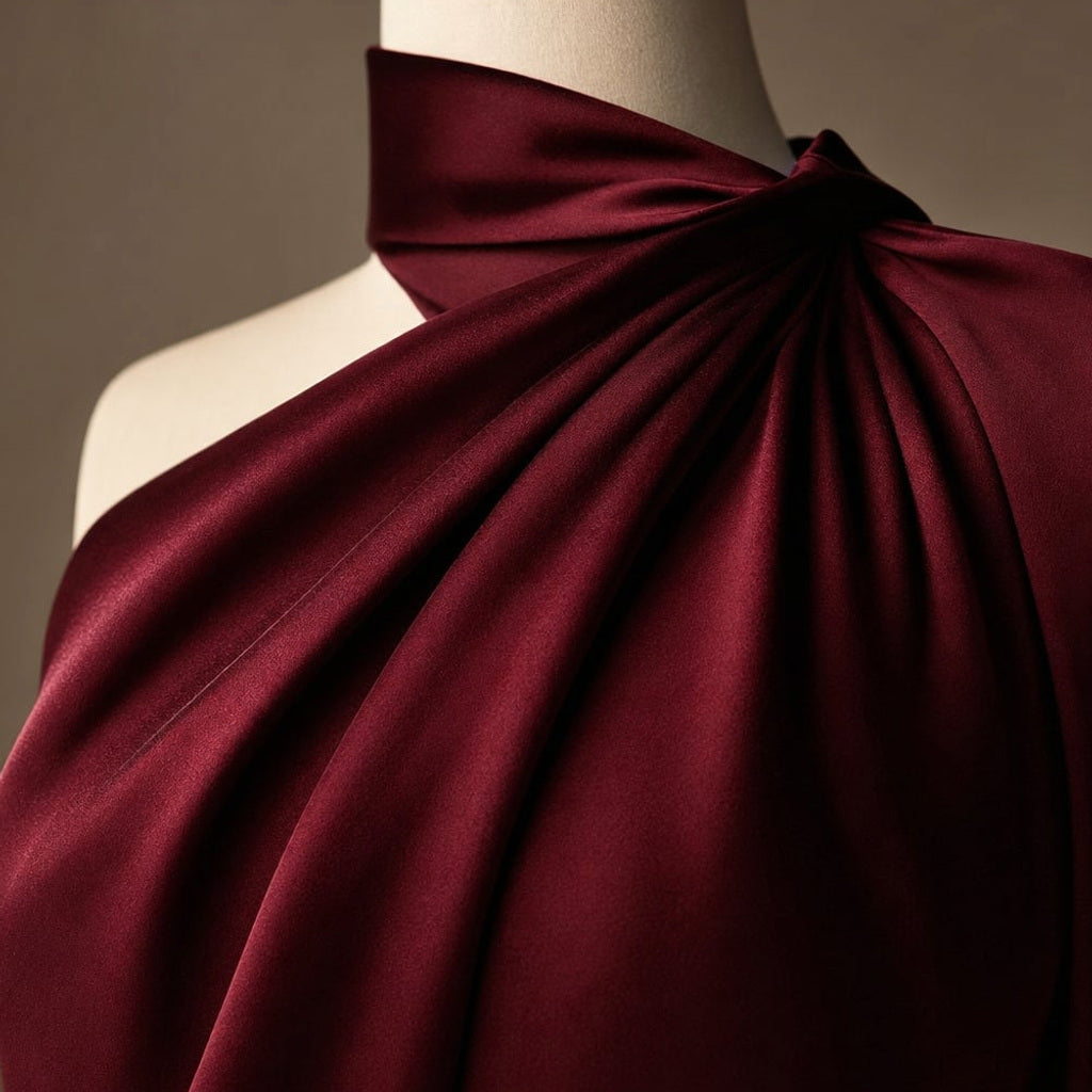 Maxi-Kleid One-Shoulder Drapiert Asymmetrisch – Vitolia