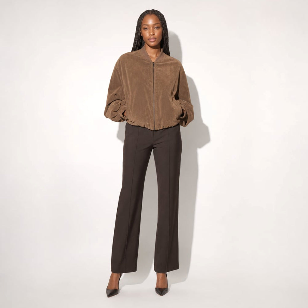 Oversized Bomberjacke mit Schlangenstruktur Braun – Vitolia