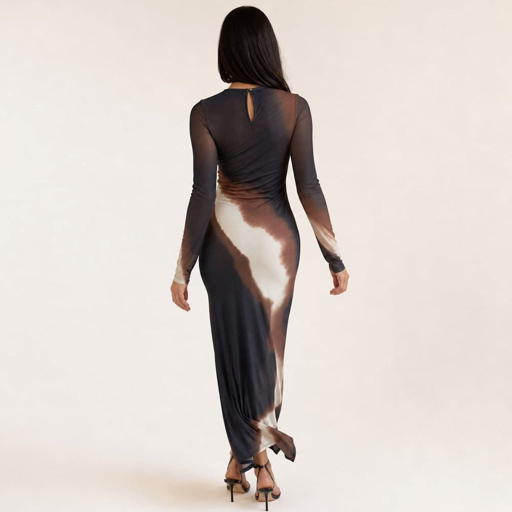 Strickkleid Midi Stehkragen Langer Arm Beinschlitz Mars – Vitolia