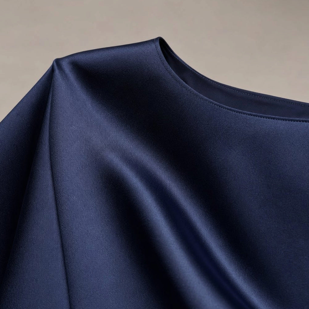 Midi-Strickkleid mit Kimonoärmeln und Kristallbrosche – Vitolia