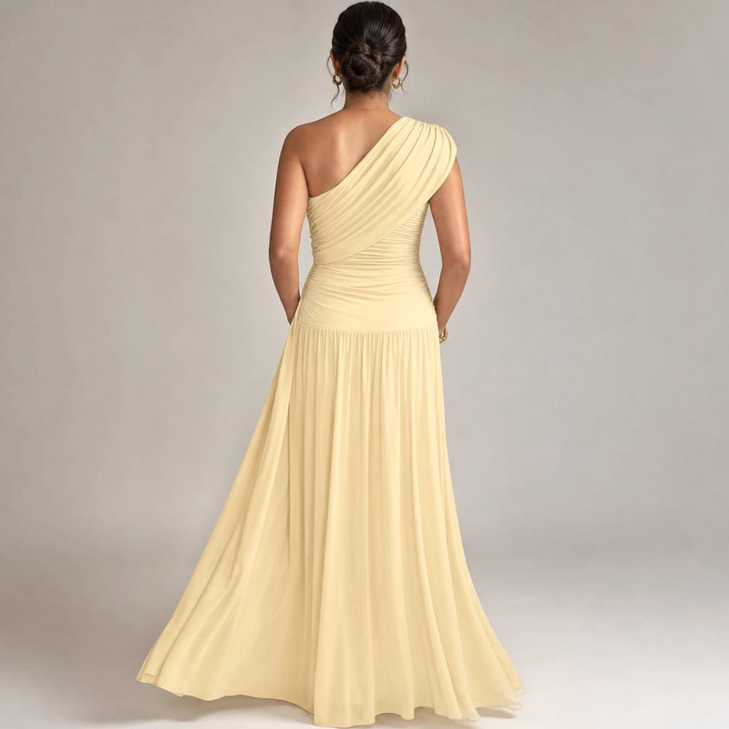 Maxi-Kleid One-Shoulder Asymmetrisch Umstandskleid – Vitolia