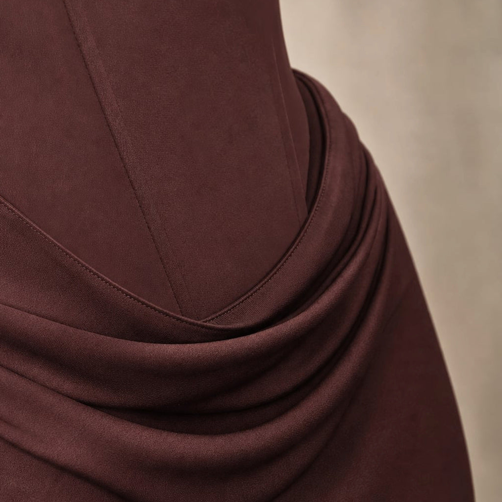 Rückenfreies Bodycon Maxikleid mit offenem Rücken – Vitolia