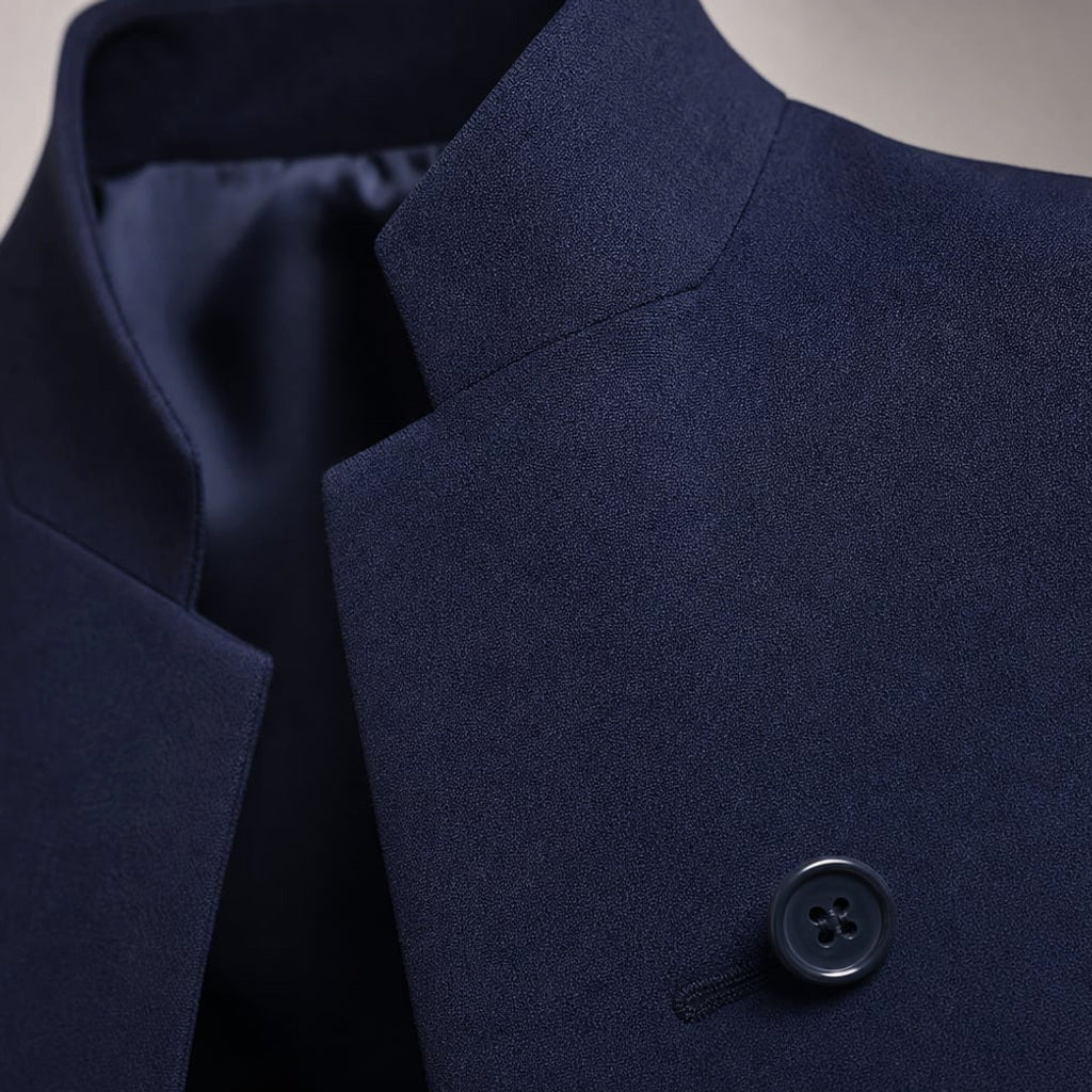 Zweiteiler Stehkragen Blazer mit Weithose – Vitolia