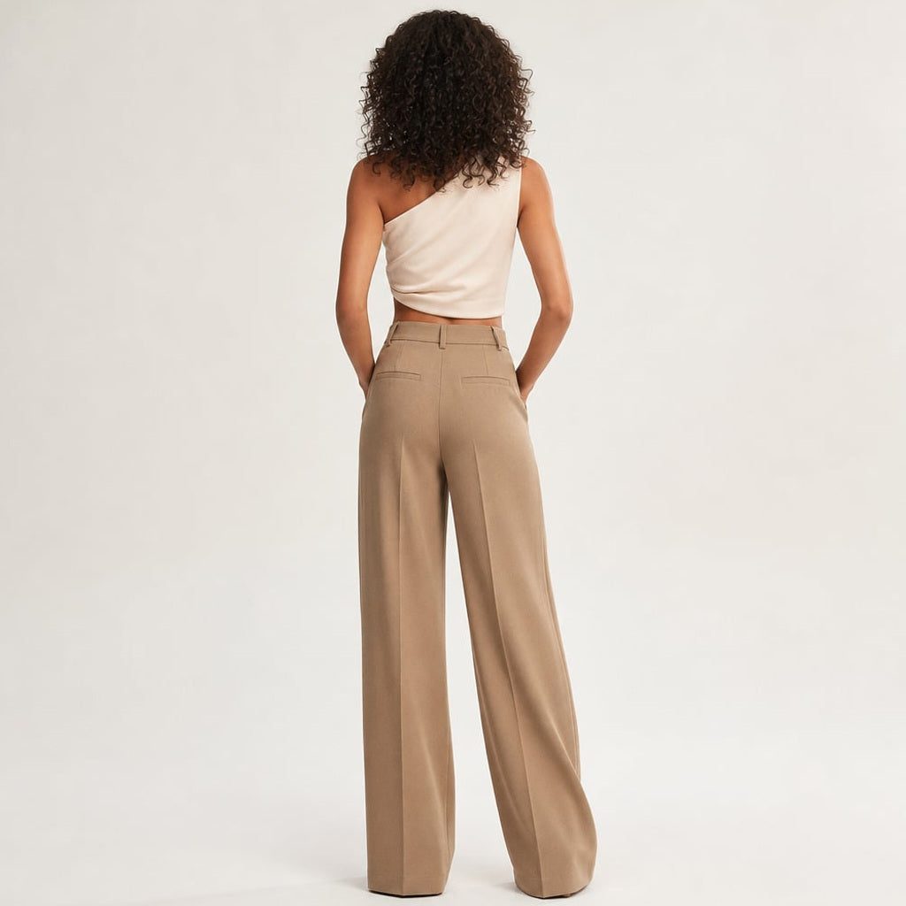 Weite Hose mit hohem Bund Sommer Schnitt – Vitolia