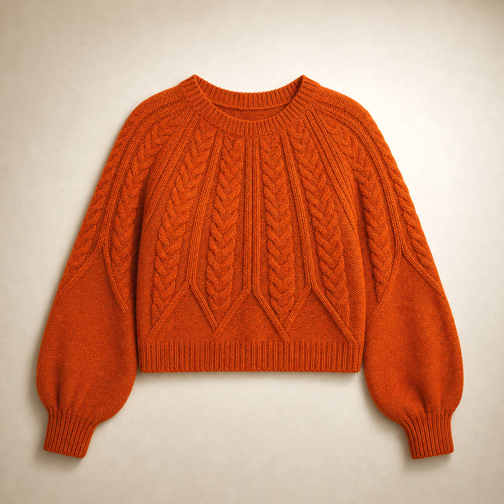 Fiede | Zopfstrick-Pullover mit weitem Schnitt – Produktfoto