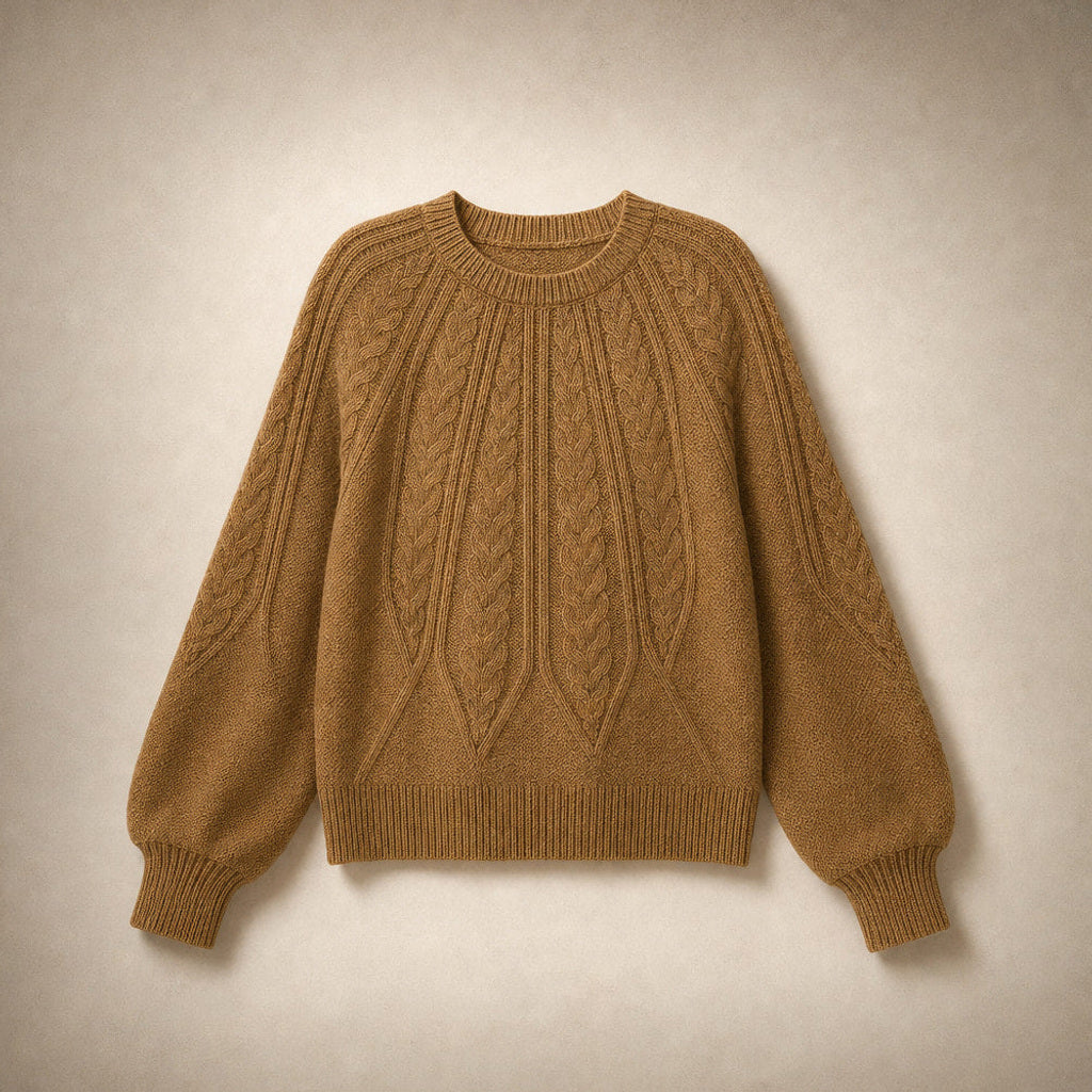 Fiede | Zopfstrick-Pullover mit weitem Schnitt – Produktfoto
