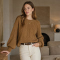 Fiede | Zopfstrick-Pullover mit weitem Schnitt – Produktfoto