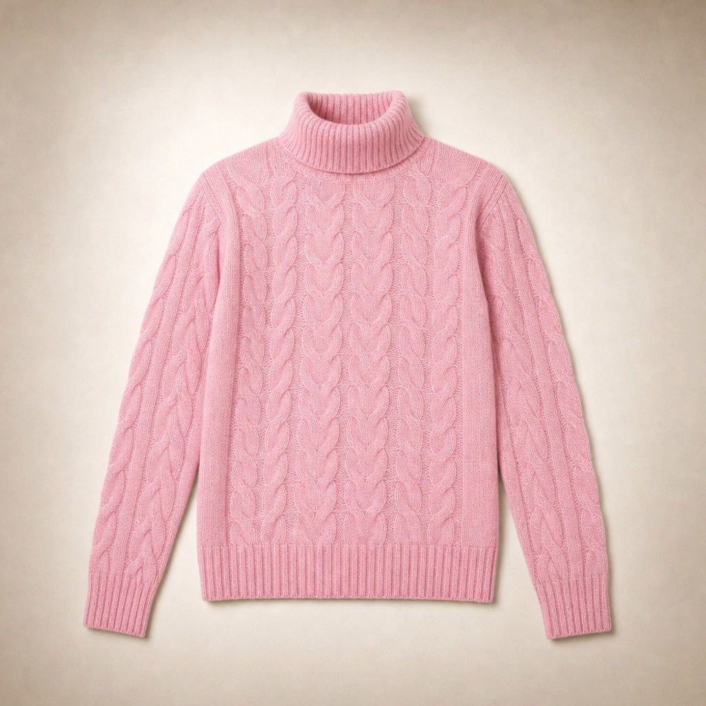 Gerbtraud | Rollkragenpullover mit weichem Fall Pink – Produktfoto