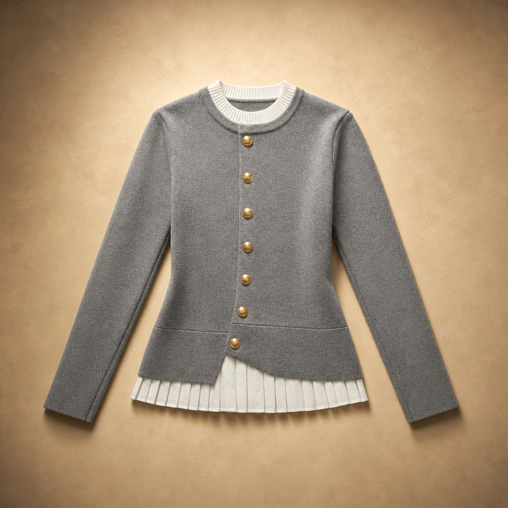 Gerhilt | Pullover aus Merinomischung mit Goldknöpfen – Produktfoto