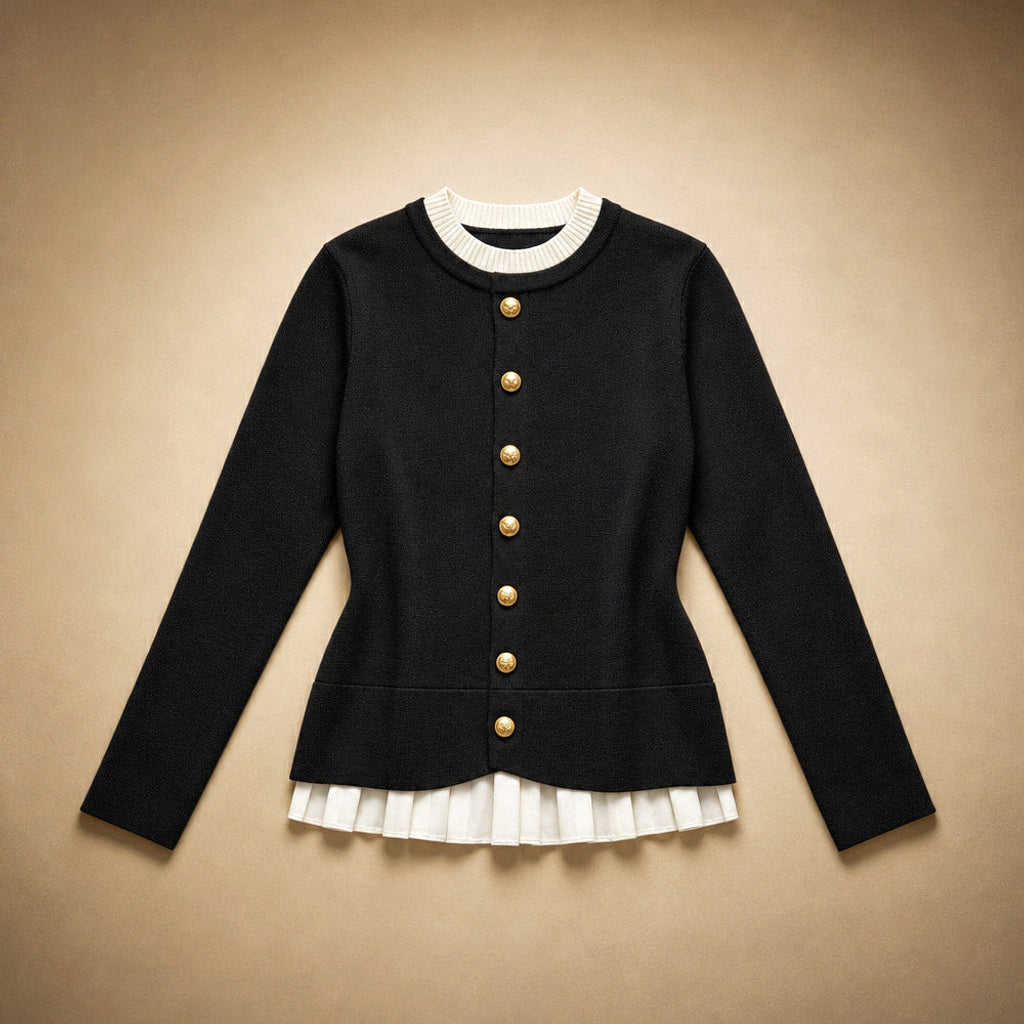 Gerhilt | Pullover aus Merinomischung mit Goldknöpfen – Produktfoto