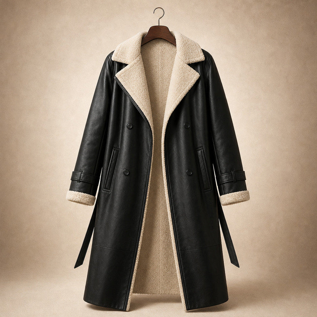 Gerline | Longline Steppmantel mit Knopfleiste Schwarz – Produktfoto