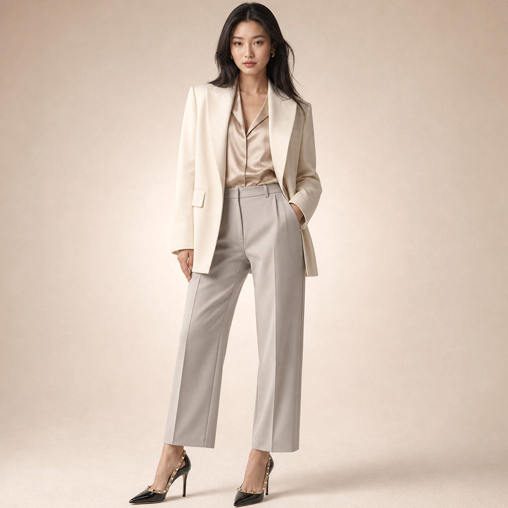Gisele | Pumps mit Nietenbesatz und Knöchelriemen Schwarz – Gesamtlook