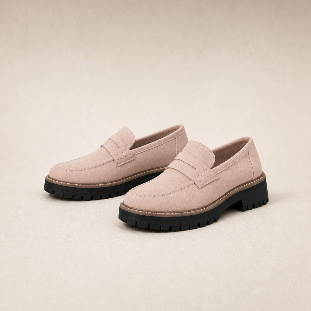 Godehild | Chunky Loafer mit Plateausohle und Rundkappe Pink – Produktfoto