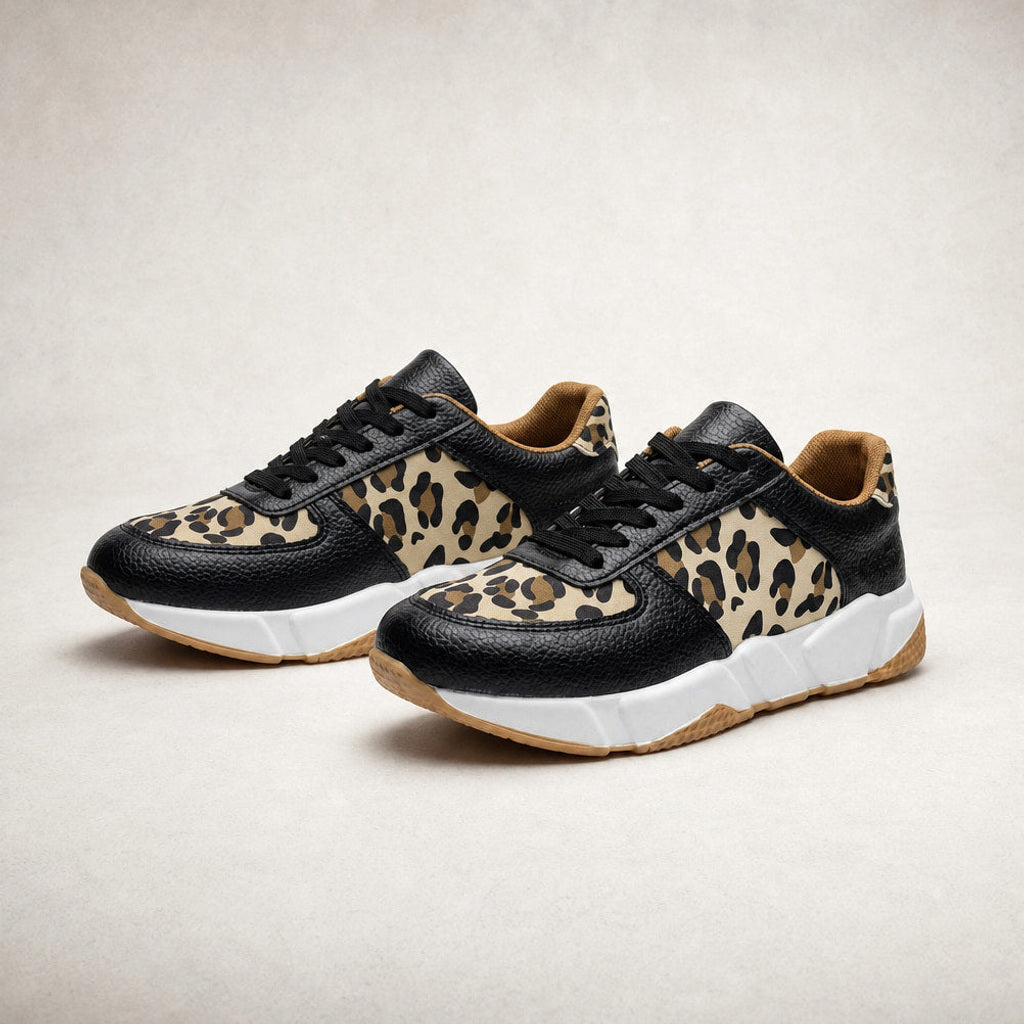 Gothilde | Plateau Sneaker mit Leopardenprint-Panel – Produktfoto
