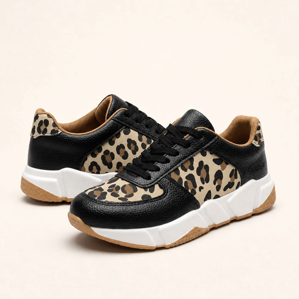 Gothilde | Plateau Sneaker mit Leopardenprint-Panel – Produktfoto