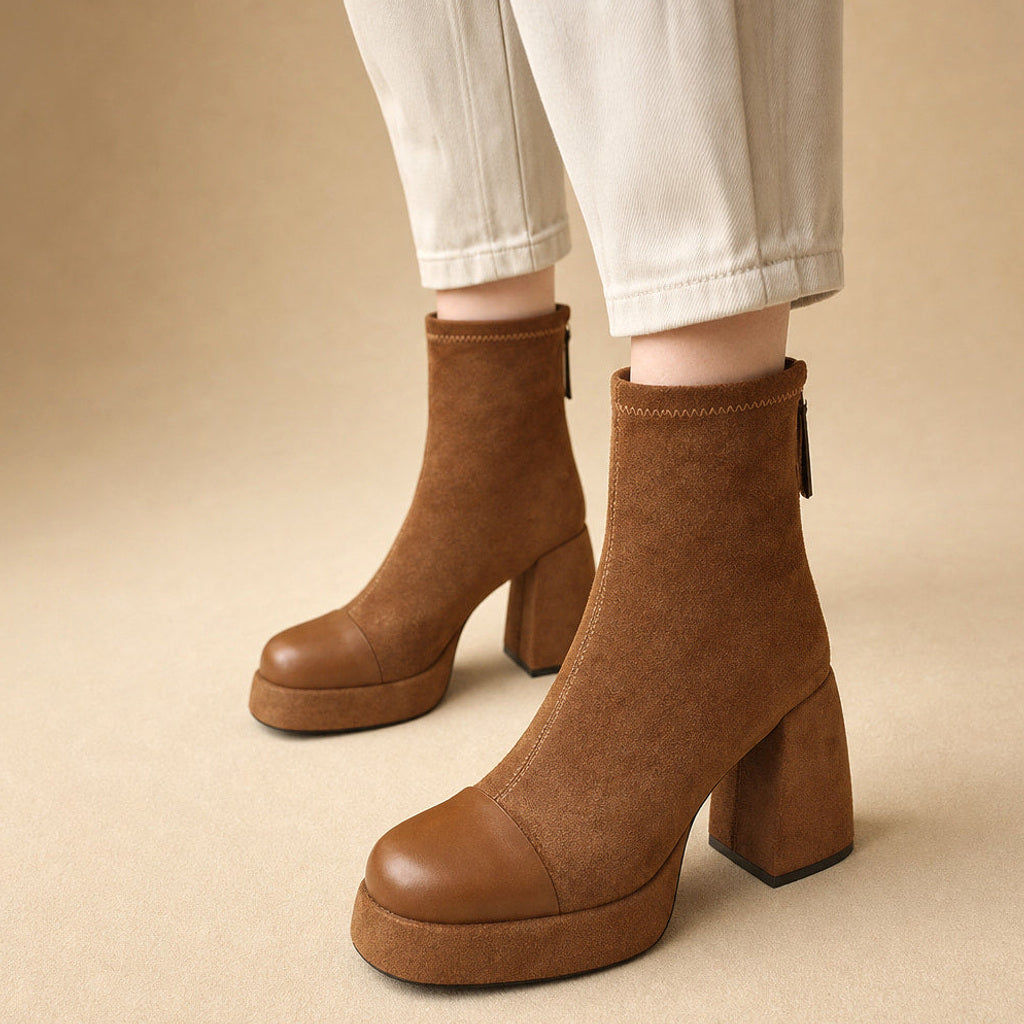 Gunhild | Chelsea Boots mit Gummizug und Polstersohle in Braun – Premium Editorial