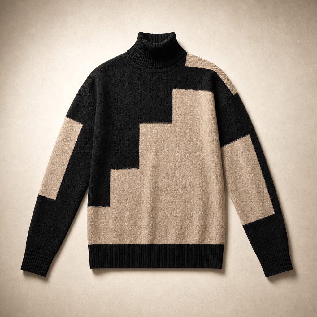 Henrike | Rollkragenpullover mit Rippstrick in lockerer Passform Camel – Produktfoto