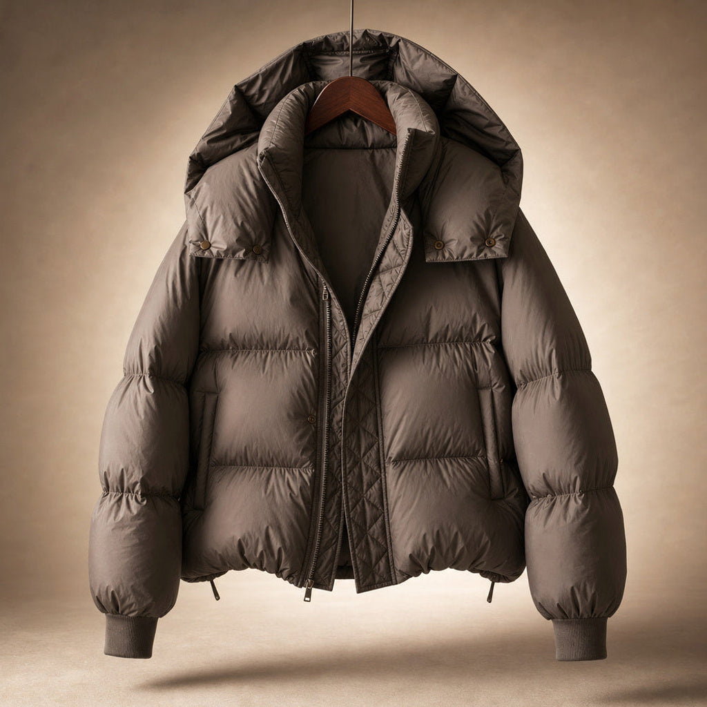 Huguette | Steppjacke mit weiter Passform und Stehkragen Braun – Produktfoto