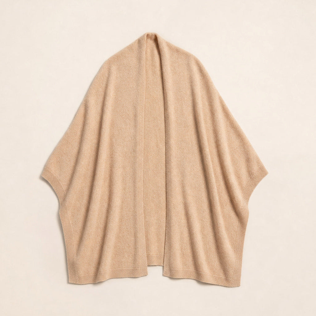 Imgard | Wollmisch-Schal mit weichem Fall Beige – Produktfoto