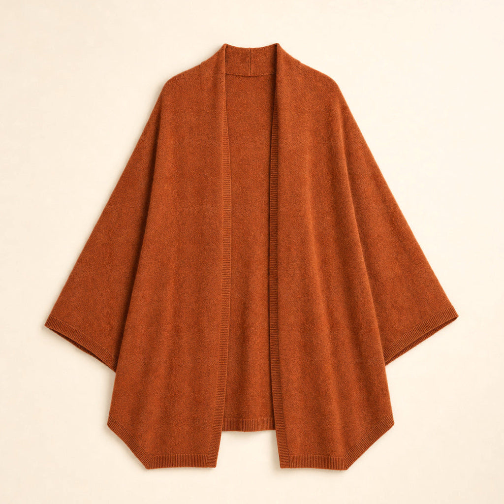 Imgard | Wollmisch-Schal mit weichem Fall Camel – Produktfoto