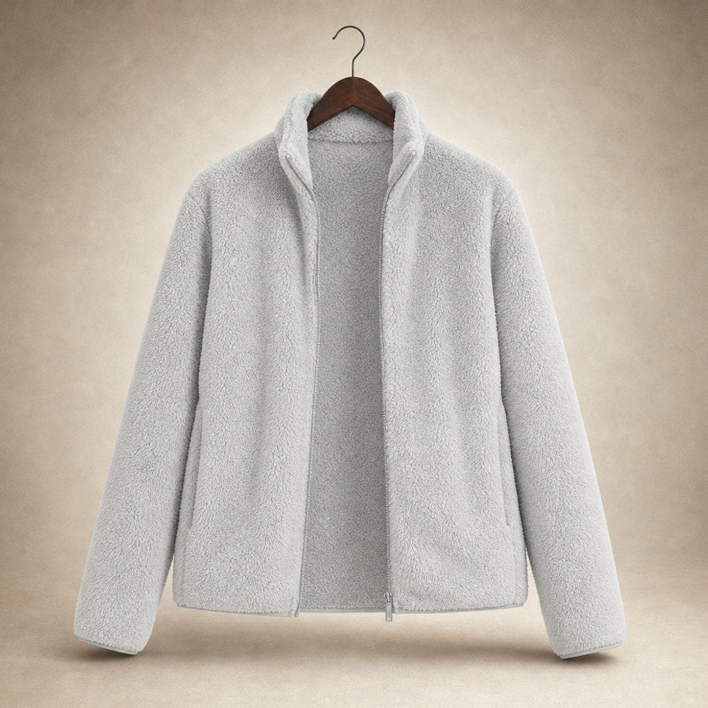 Lebrecht | Teddyfleece-Jacke mit Stehkragen – Produktfoto