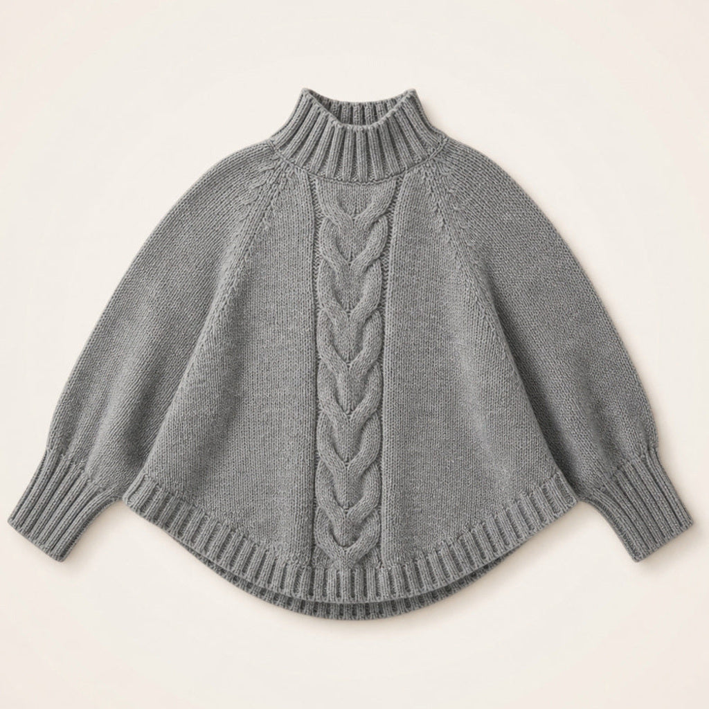 Lindlinde | Zopfstrickpullover mit Rundhals und Rippbündchen – Produktfoto