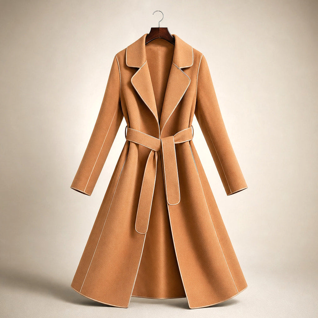Lukas | Kurzer Trenchcoat mit Bindegürtel – Produktfoto