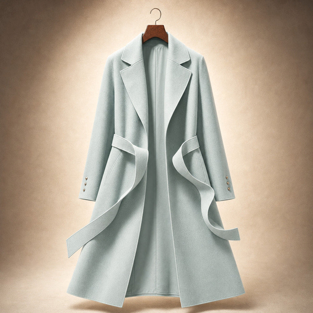 Lukas | Kurzer Trenchcoat mit Bindegürtel – Produktfoto