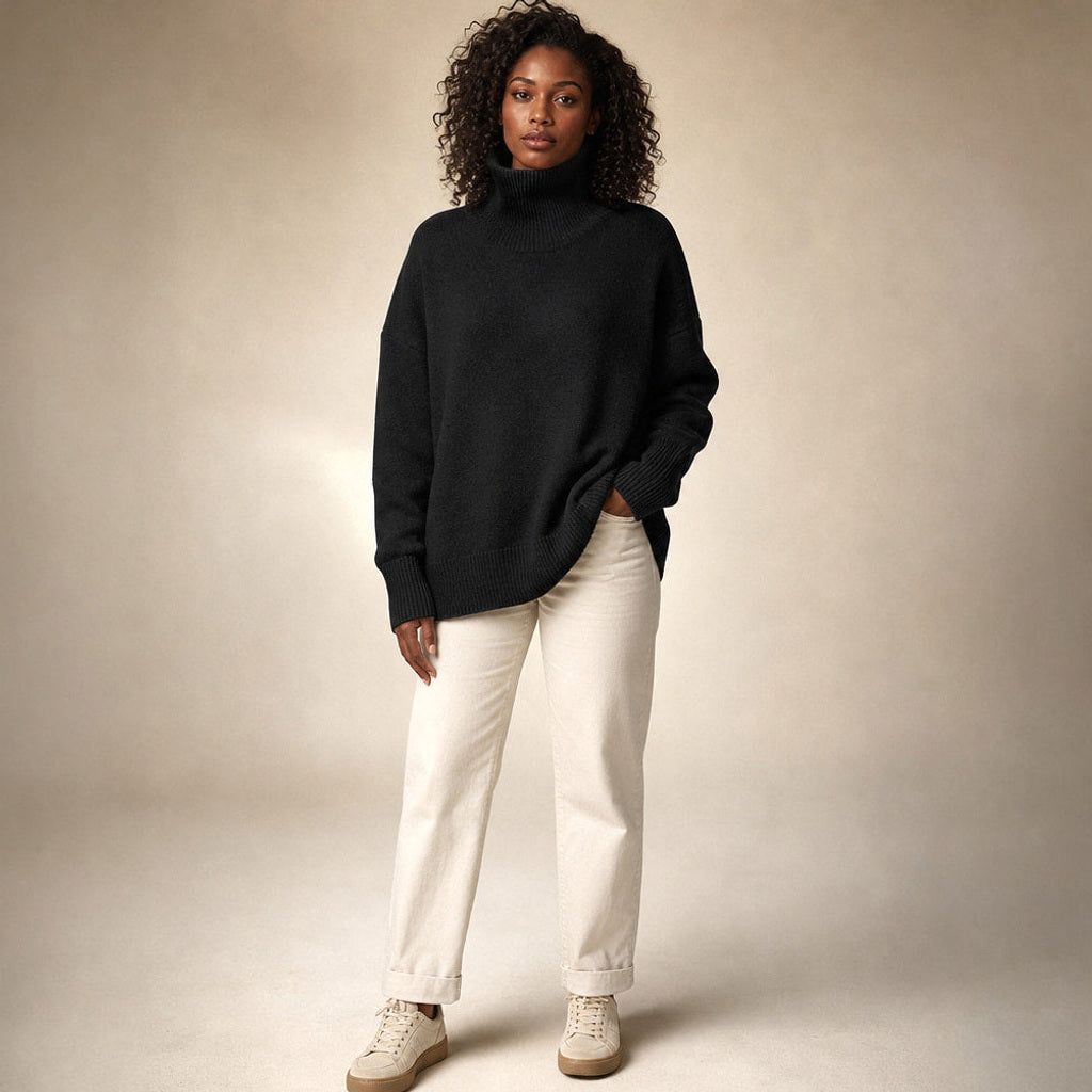 Machtilde | Rollkragenpullover Oversized mit Rippstrick – Produktfoto