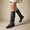 Margot | Overknee Stiefel mit gerafftem Schaft Schwarz – Produktfoto
