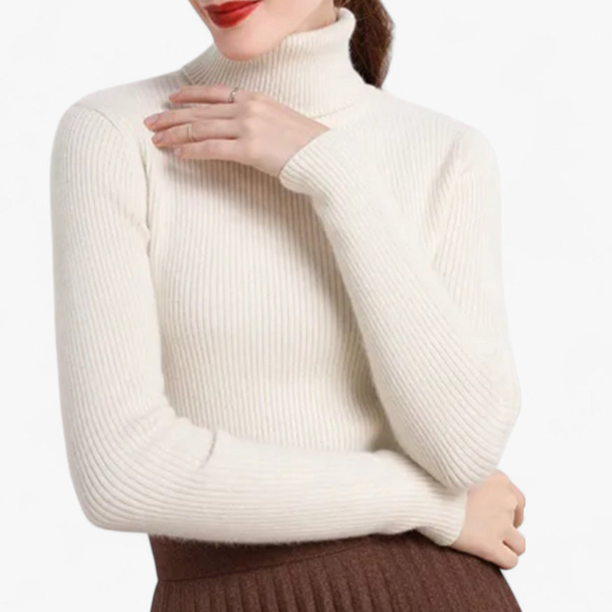 Metta | Rollkragenpullover aus Feinrippstrick – Produktfoto