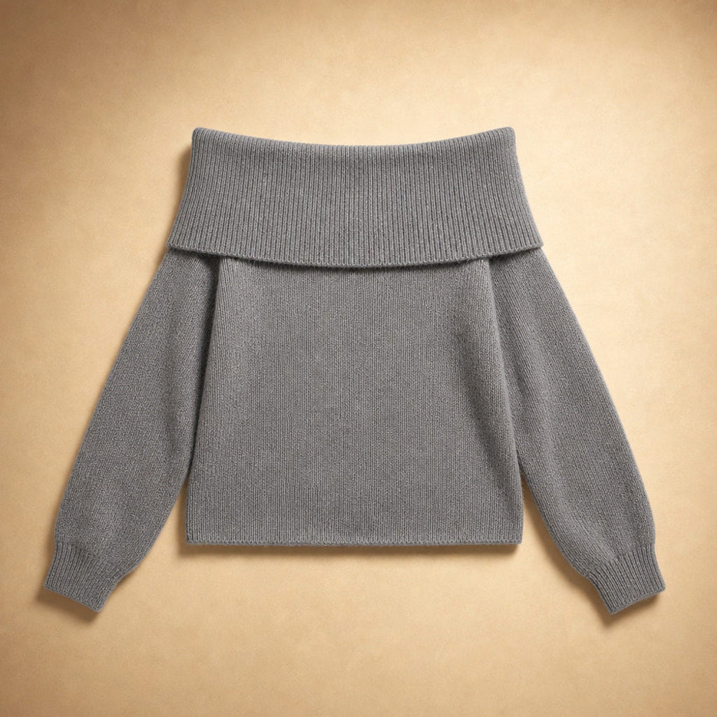 Odilie | Off-Shoulder-Pullover mit Longline-Schnitt – Produktfoto