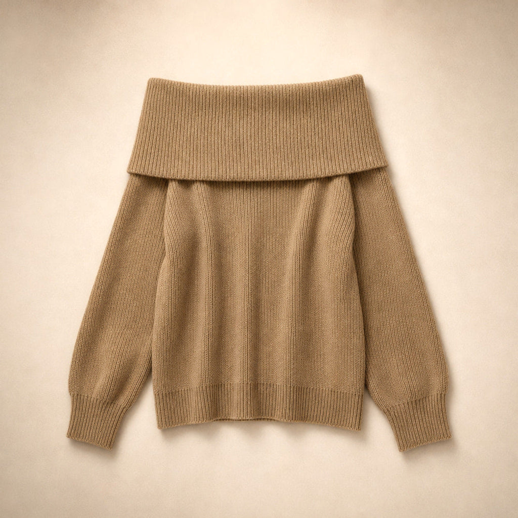 Odilie | Off-Shoulder-Pullover mit Longline-Schnitt – Produktfoto