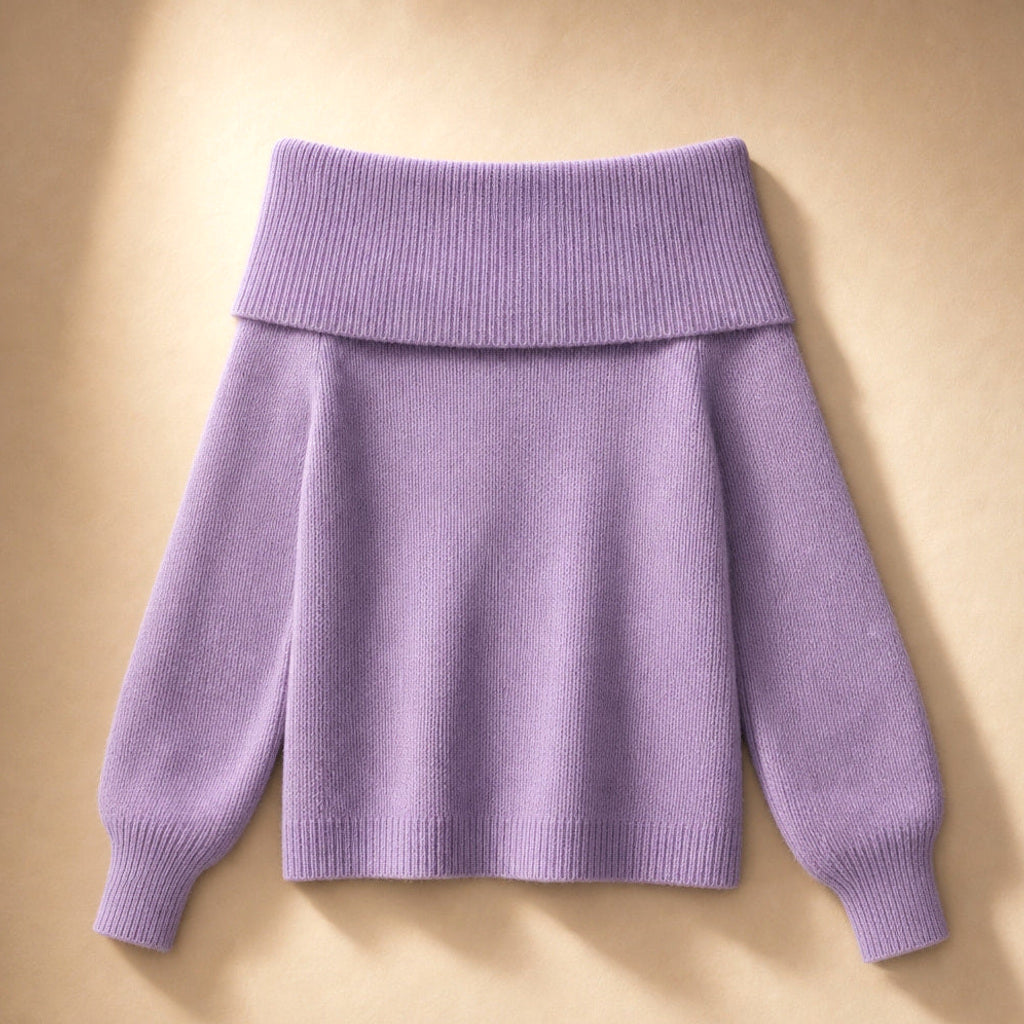 Odilie | Off-Shoulder-Pullover mit Longline-Schnitt – Produktfoto