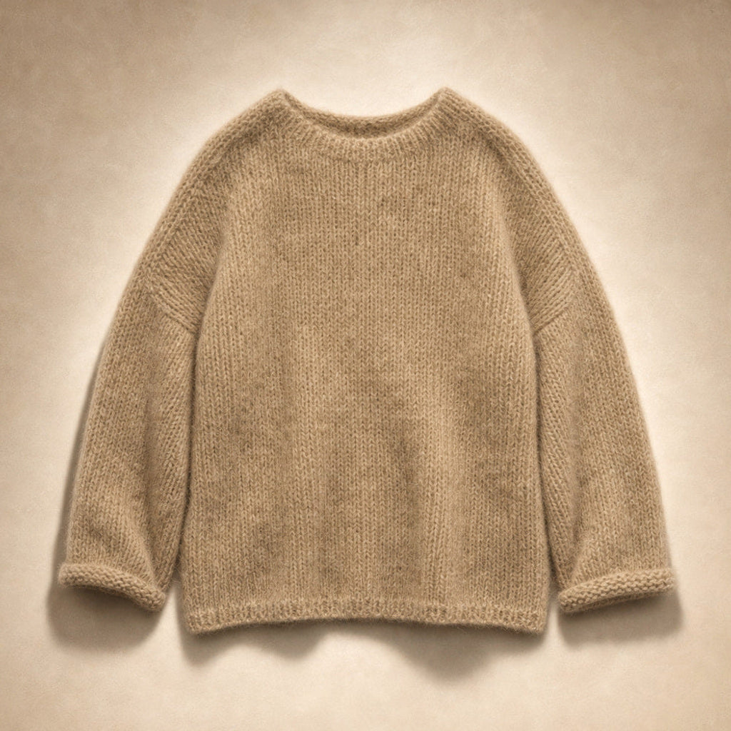Regindis | Oversized Strickpullover mit Fallschulter Khaki – Produktfoto
