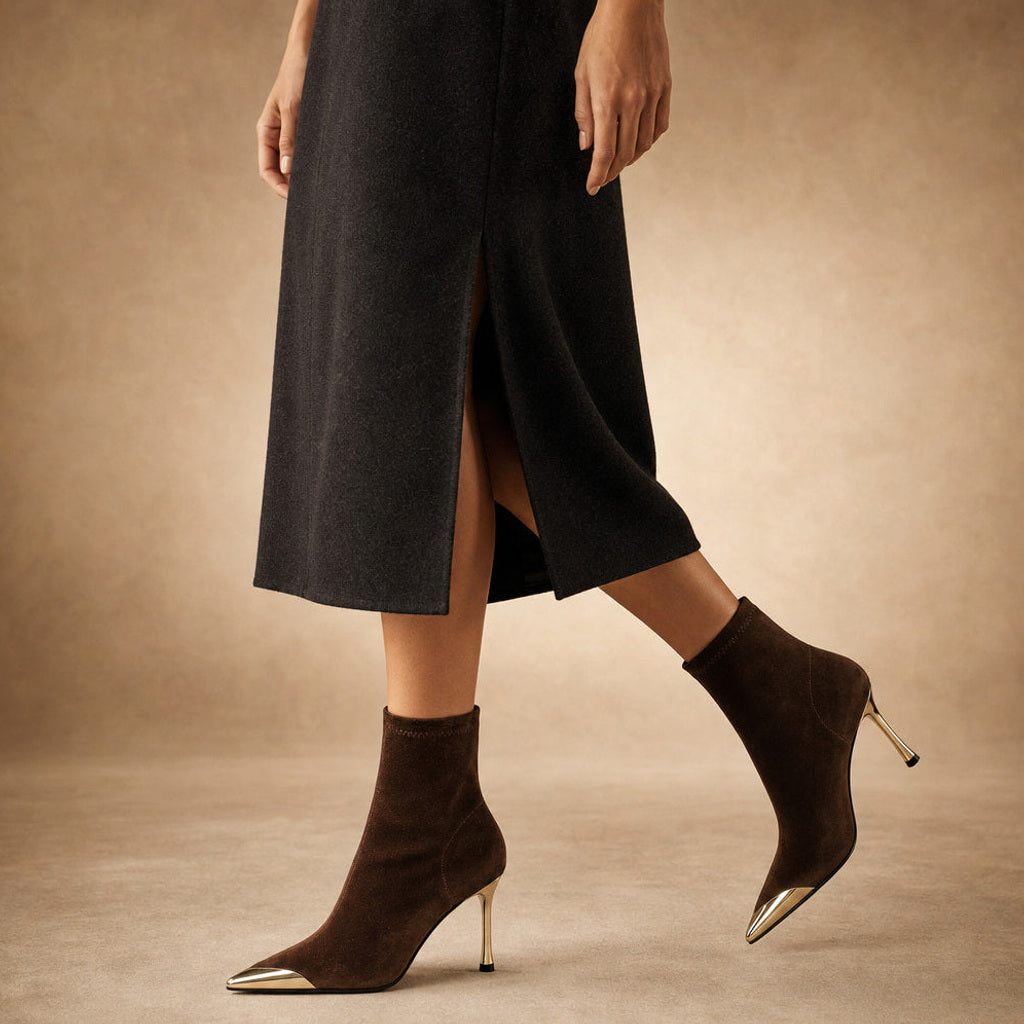 Reintraud | Chelsea Boots Plateau mit Goldkappe – Produktfoto