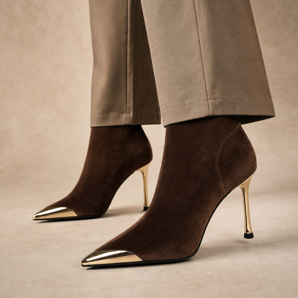 Reintraud | Chelsea Boots Plateau mit Goldkappe – Premium Editorial