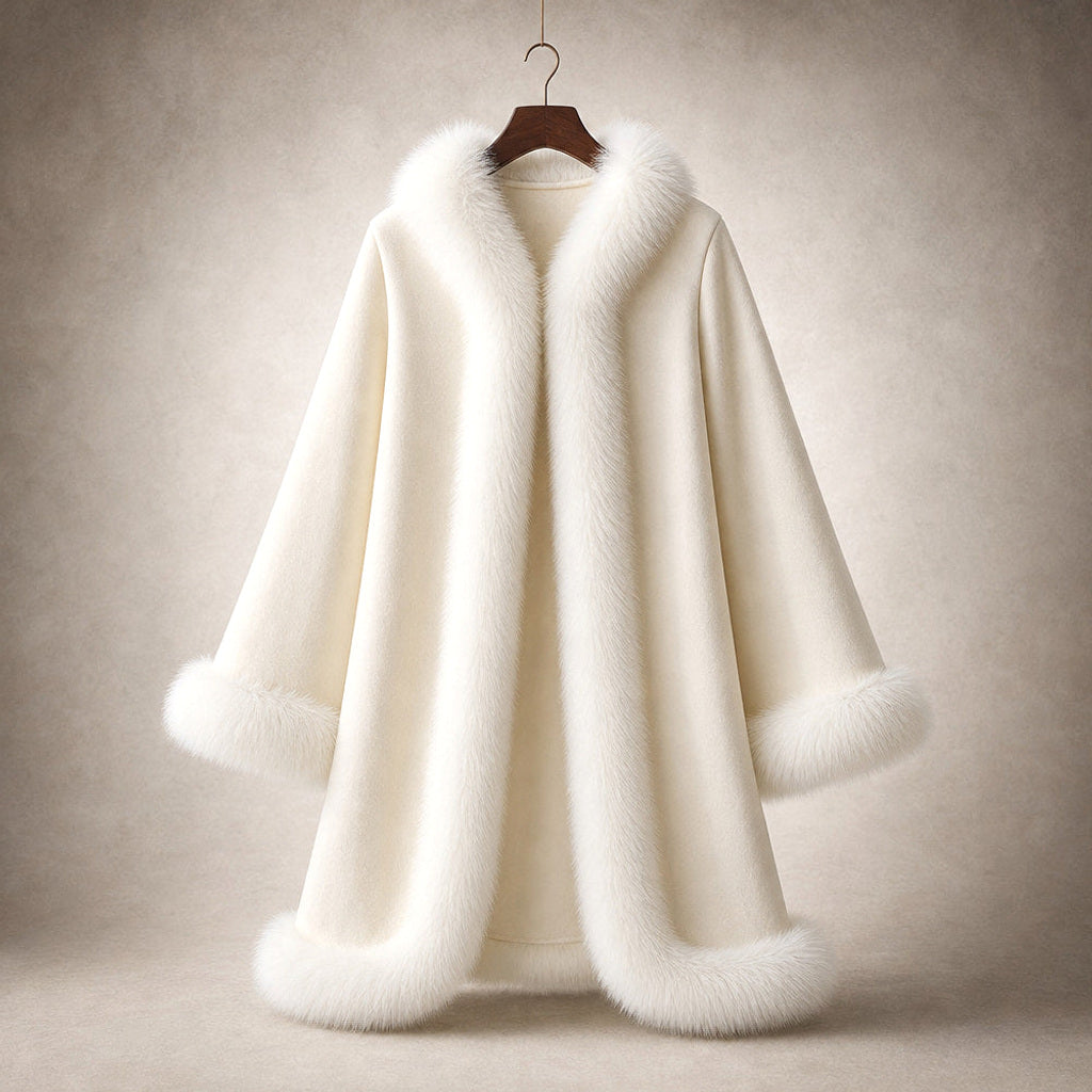 Rolanda | Wendbare Cape-Jacke mit weiten Ärmeln Beige – Produktfoto