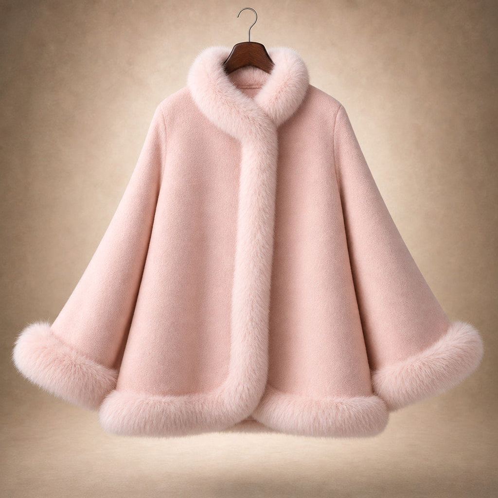 Rolanda | Wendbare Cape-Jacke mit weiten Ärmeln Pink – Produktfoto