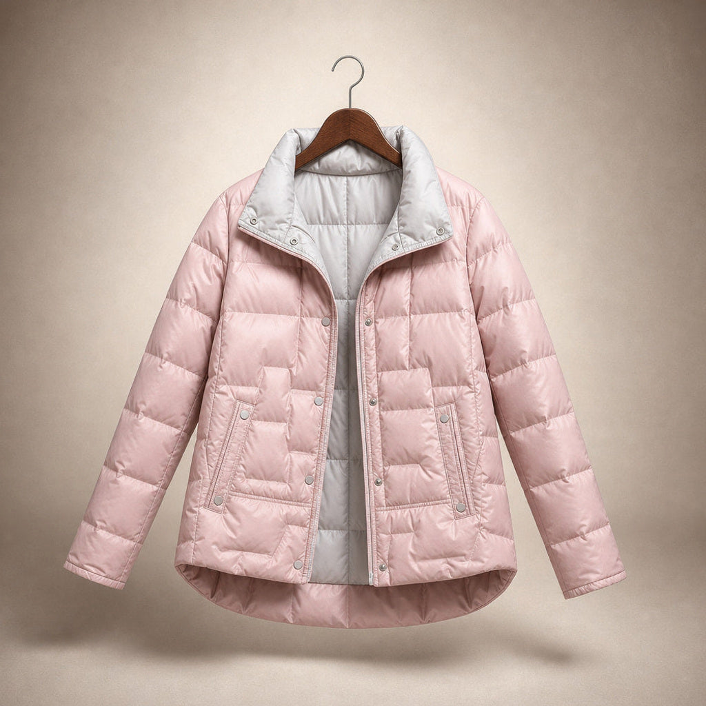 Rosamunde | Steppjacke mit Stehkragen und schmalem Schnitt Pink – Produktfoto