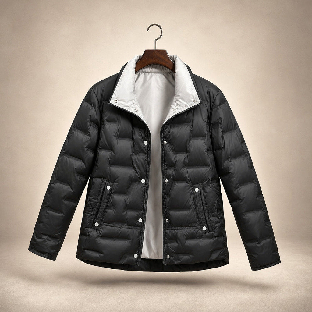 Rosamunde | Steppjacke mit Stehkragen und schmalem Schnitt Schwarz – Produktfoto