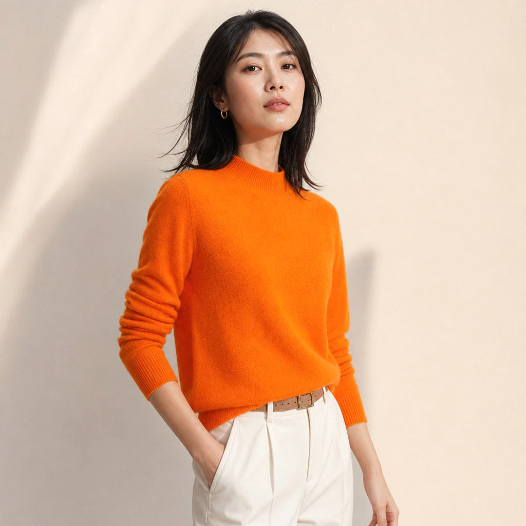 Rottrud | Feinstrickpullover mit Rundhalsausschnitt – Produktfoto