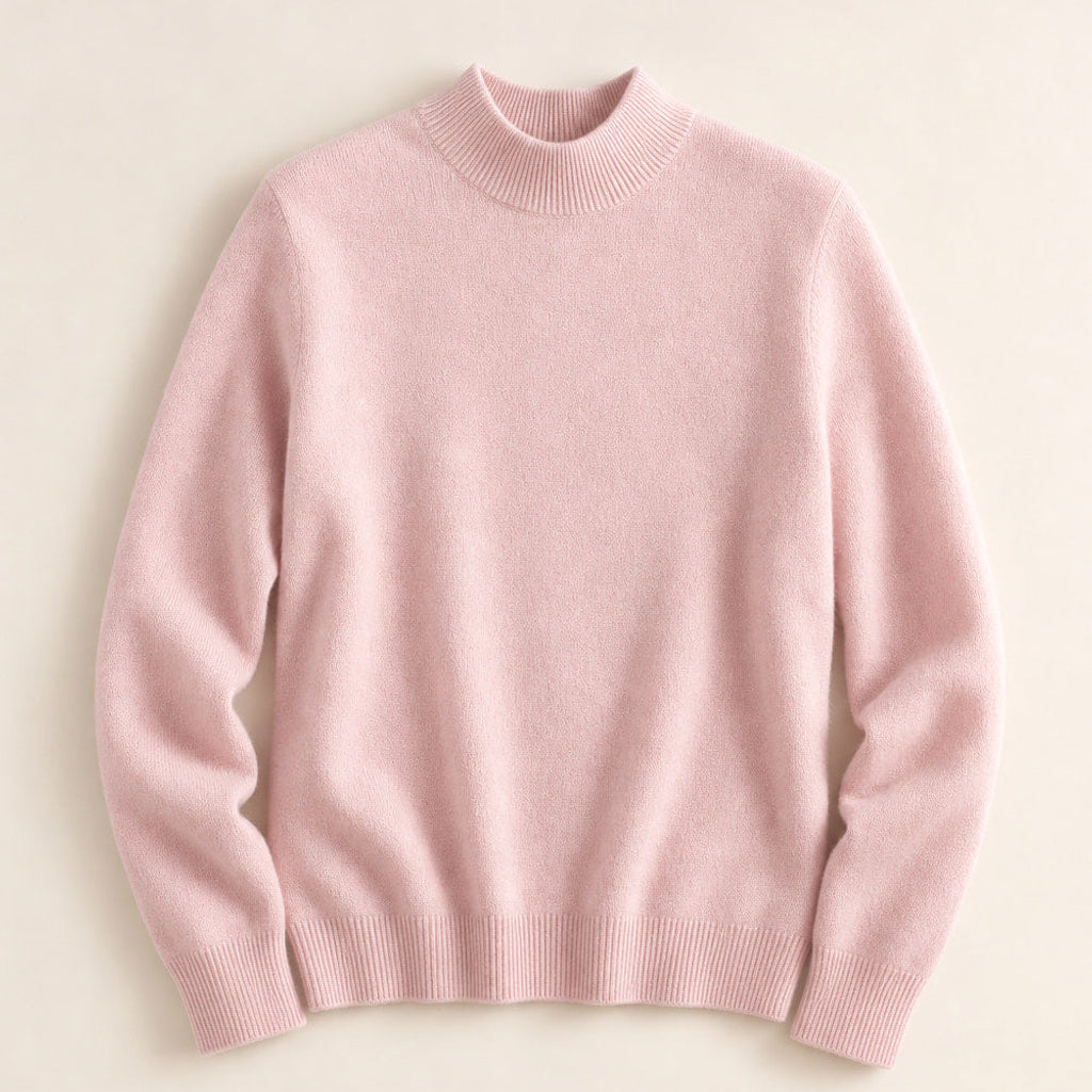 Rottrud | Feinstrickpullover mit Rundhalsausschnitt Pink – Produktfoto