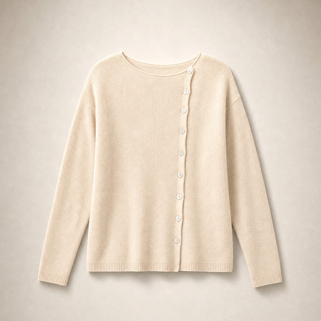 Rufine | Feinstrick-Strickjacke mit durchgehender Knopfleiste – Produktfoto