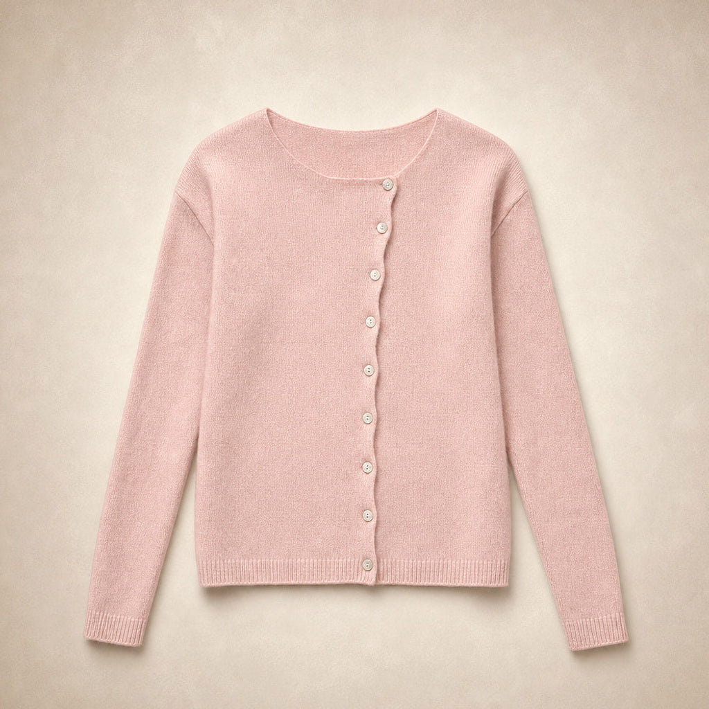 Rufine | Feinstrick-Strickjacke mit durchgehender Knopfleiste – Produktfoto