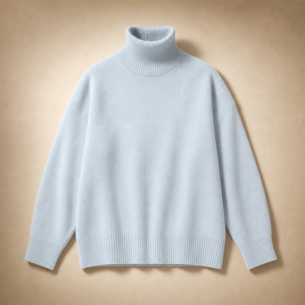 Sigwine | Feinstrick-Pullover mit Rundhals Blau – Produktfoto