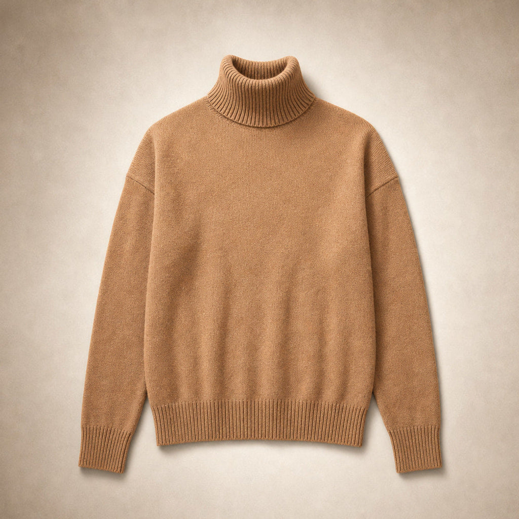 Sigwine | Feinstrick-Pullover mit Rundhals Khaki – Produktfoto