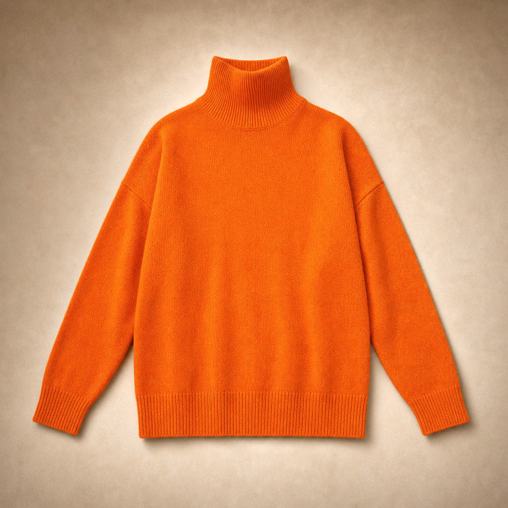 Sigwine | Feinstrick-Pullover mit Rundhals Orange – Produktfoto
