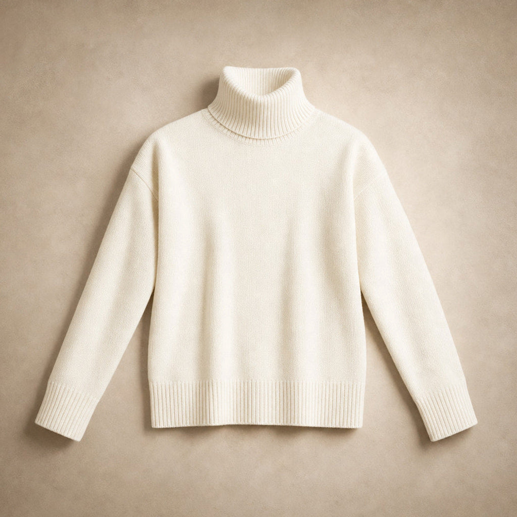 Sigwine | Feinstrick-Pullover mit Rundhals Weiß – Produktfoto