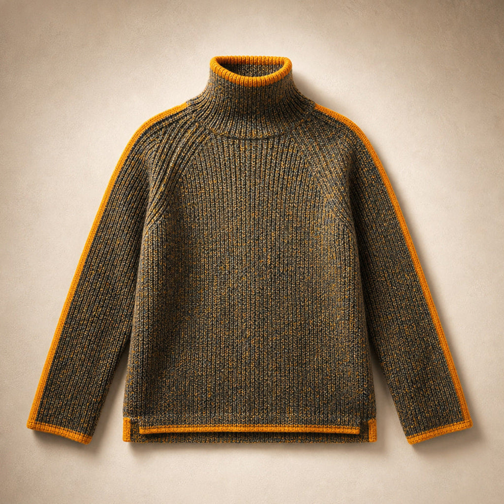 Thordise | Rollkragenpullover aus Merinomischung Oliv – Produktfoto
